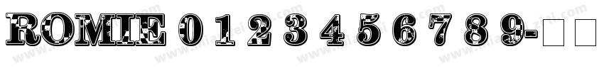romie 0 1 2 3 4 5 6 7 8 9字体转换
